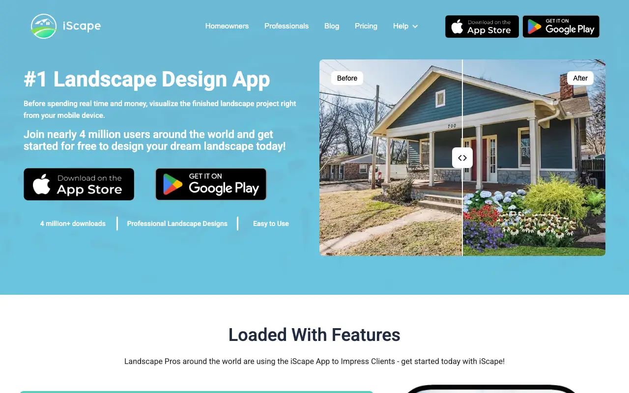 iScape homepage, captured October 7, 2026