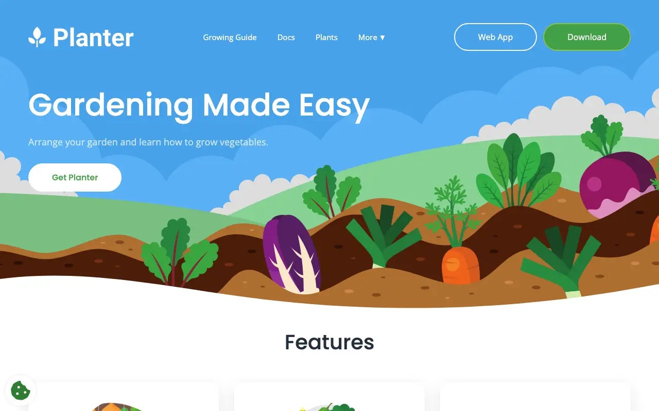 Planter homepage, captured October 7, 2026